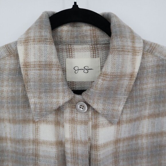 Jessica Simpson Romi Shirt Jacket Womens XL Gray Preppy Rugged Outdoorsy Western - Picture 2 of 16